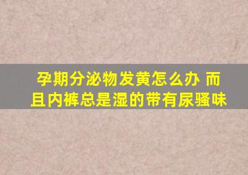 孕期分泌物发黄怎么办 而且内裤总是湿的带有尿骚味